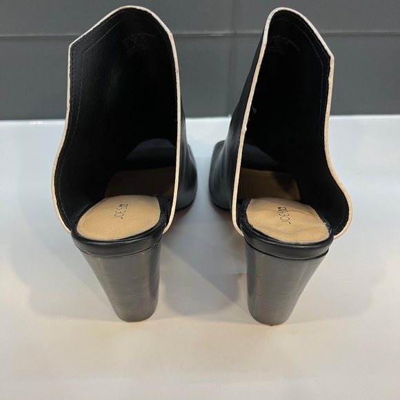 Joes Black Leather Open Toe Mule, Size 9 - Picture 5 of 6